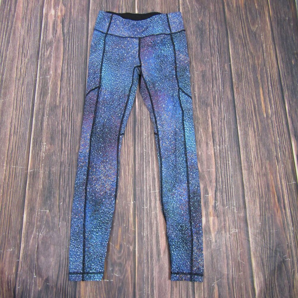 Lululemon Speed Tight V Womens 4 Mermaid Blue Leggings Yoga Gym Workout Active